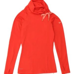 Nike Pro Hyperwarm Dri-FIT Pink/Orange Cowl Neck Running Top. size S